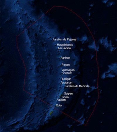 Northern Mariana Islands satellite map