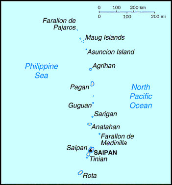 Commonwealth of the Northern Mariana Islands location map