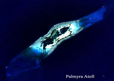 Palmyra Atoll satellite image 